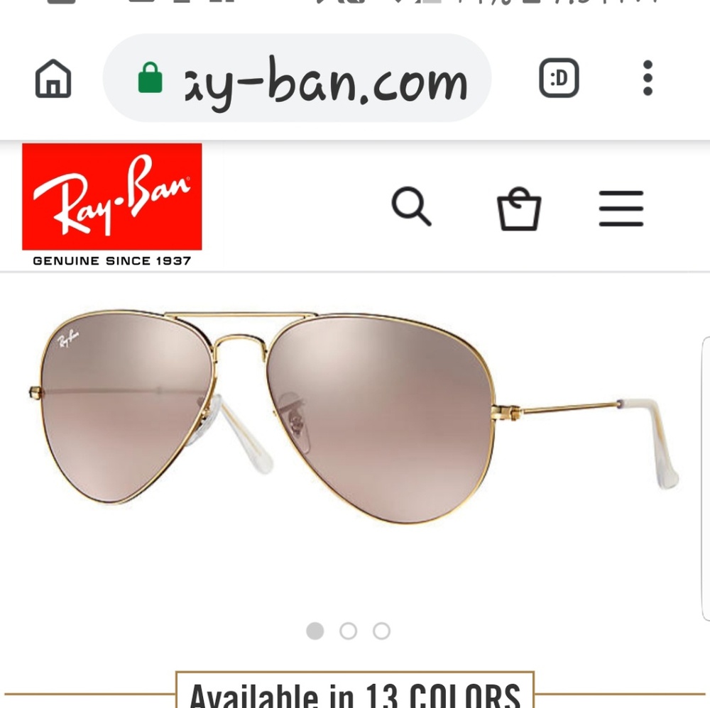 Ray-ban 62mm aviators